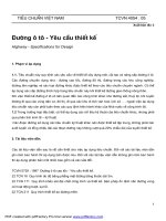 Yêu cầu thiết kế đường ô tô TCVN 4054-2005