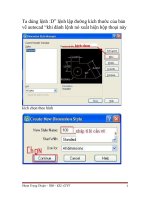 Hướng dẫn lập tỉ lệ bản vẽ đường kích thước của bản vẽ autocad 2007