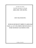 đánh giá rủi ro sức khỏe của kim loại nặng (as, cd và pb) trong một số loài cá được đánh bắt tại vịnh đà nẵng