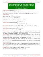 đề thi minh học toán cho kì thi đại học năm 2015