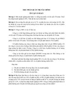 Bài tập ôn thi môn quản trị tài chính