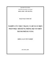 nghiên cứu thực trạng và đề xuất biện pháp phục hồi rừng phõng hộ ven biển thành phố đà nẵng