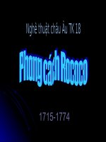 Phong cách ROCOCO thế kỉ XVIII