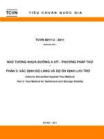 TIÊU CHUẨN NHŨ TƯƠNG NHỰA ĐƯỜNG AXIT TCVN 881732011 XÁC ĐỊNH ĐỘ LẮNG VÀ ĐỘ ỔN ĐỊNH LƯU TRỮ