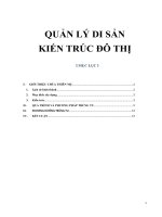 BÁO CÁO QUẢN LÝ DI SẢN KIẾN TRÚC ĐÔ THỊ CHÙA THIÊN MỤ