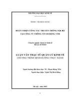 Hoàn thiện công tác truyền thông nội bộ tại công ty thông tin di động VMS