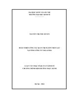 Hoàn thiện công tác quản trị nguồn nhân lực tại Tổng công ty Viglacera