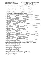 De thi cuoi nam. 100% trac nghiem