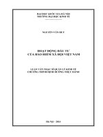 luận văn Hoạt động đầu tư của Bảo hiểm xã hội Việt Nam