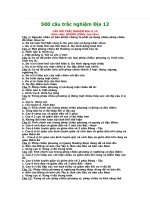 5000 CAU HOI TRAC NGHIỆN ĐIA LÍ 12