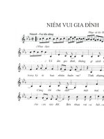 Lời bài hát và nốt nhạc: niềm vui gia đình