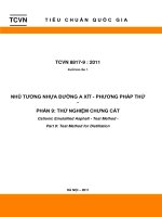 TIÊU CHUẨN NHŨ TƯƠNG NHỰA ĐƯỜNG AXIT TCVN 881792011 THÍ NGHIỆM CHƯNG CẤT