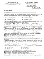 De thi thu TN - Ma de468 - Truong THPT DTNT Quy Hop