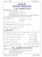 chuyên đề ôn thi học sinh giỏi  phương trình hàm.