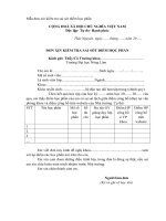 MẪU ĐƠN XIN KIỂM TRA SAI SÓT HỌC PHẦN