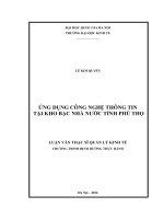 Ứng dụng công nghệ thông tin tại Kho bạc nhà nước tỉnh Phú Thọ