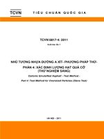 TIÊU CHUẨN NHŨ TƯƠNG NHỰA ĐƯỜNG AXIT TCVN 881742011 XÁC ĐỊNH LƯỢNG HẠT QUÁ CỠ (THÍ NGHIỆM SÀNG)