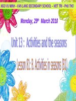 Bài giảng điện tử tham khảo thao giảng, thi GV anh 6 Unit 13 Activities and the seasons (29)