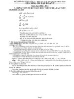 ĐỀ CƯƠNG ÔN TẬP TOÁN 9 (2010-2011)(DUNG TOT CHO ON THI VAO LỚP 10)