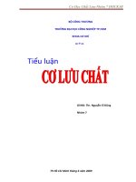 TIỂU LUẬN CƠ LƯU CHẤT - NHÓM 7 -ĐẠI HỌC CÔNG NGHIỆP TPHCM
