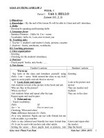 giáo án tiếng anh lớp 3 hay