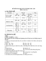 Đề KTHKII - Vật lí 6