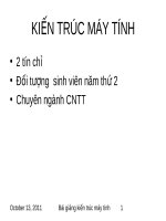 Bài giảng Kiến trúc máy tính