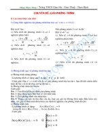 Chuyên đề :  GIAI PHUONG TRINH Dung cho day va hoc onthi vao THPT