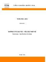 Yêu cầu thiết kế đường ô tô cao tốc TCVN 5729_2012