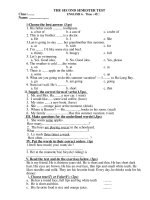 Ma tran va de thi hoc ky II