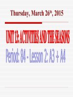 Bài giảng điện tử tham khảo thao giảng, thi GV anh 6 Unit 13 Activities and the seasons (5)