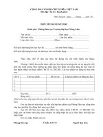 ĐƠN XIN ĐĂNG KÝ HỌC CẢI THIỆN ĐIỂM