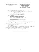 Đề+đáp án Toán lớp 8