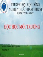 Bài thuyết trình độc học môi trường độc chất của thuốc lá