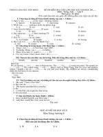 Đề + đáp án kiểm tra học kỳ II