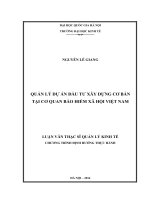 Quản lý dự án đầu tư xây dựng cơ bản tại cơ quan Bảo hiểm xã hội Việt Nam