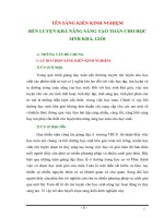 SKKN RÈN LUYỆN KHẢ NĂNG SÁNG TẠO TOÁN CHO HỌC SINH KHÁ, GIỎI