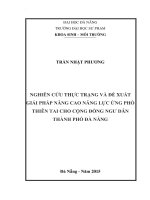 nghiên cứu thực trạng và đề xuất giải pháp nâng cao năng lực ứng phó thiên tai cho cộng đồng ngư dân thành phố đà nẵng
