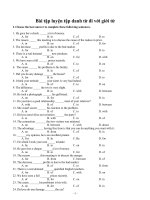 Bài tập trắc nghiệm danh từ đi với giới từ