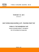 TIÊU CHUẨN NHŨ TƯƠNG NHỰA ĐƯỜNG AXIT TCVN 8817102011 THÍ NGHIỆM BAY HƠI