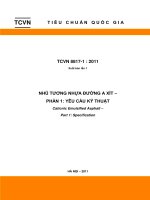 TIÊU CHUẨN NHŨ TƯƠNG NHỰA ĐƯỜNG AXIT TCVN 881712011 YÊU CẦU KỸ THUẬT