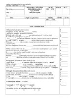 ĐỀ THI TIẾNG ANH 7 HKII