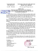 Thông báo nghỉ lễ 30/4 & 01/5/2011 của UBND tỉnh Tiền Giang (TB34/TB-UBND ngày 15/4/2011)