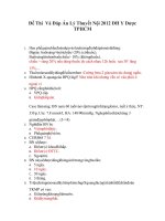 Đề Thi Lý Thuyết Nội 2012, đại học y dược THCM