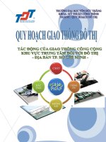 QUY HOẠCH ĐÔ THỊ TÁC ĐỘNG CỦA GIAO THÔNG CÔNG CỘNG KHU VỰC TRUNG TÂM THÀNH PHỐ HỒ CHÍ MINH