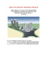 BÁO CÁO QUY HOẠCH KHU CHUNG CƯ CAO TẦNG THANH BÌNH THUỘC QUẬN 7  TP. HCM