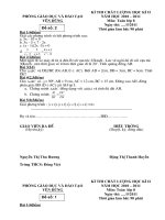 De dap an Toan 8 ỳ 2 theo ma tran