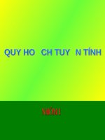 Bài tập quy hoạch tuyến tính chương 4