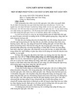 SÁNG KIẾN KINH NGHIỆM  MỘT SỐ BIỆN PHÁP NÂNG CAO CHẤT LƯỢNG ĐỘI NGŨ GIÁO VIÊN