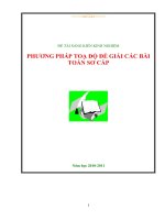 skkn PHƯƠNG PHÁP TOẠ ĐỘ ĐỂ GIẢI CÁC BÀI TOÁN SƠ CẤP